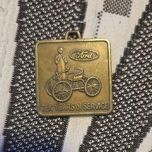 Ford Gold Service Medal with Vintage Car Design